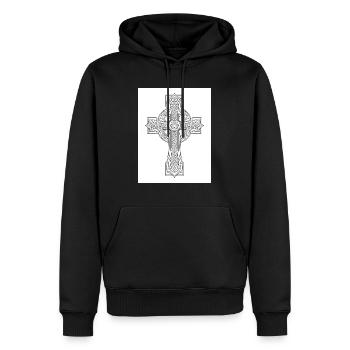 Gothic Tattoo #2 Coloring Page Pattern - Men’s Premium Organic Hoodie - black - Front - Nico (187cm)