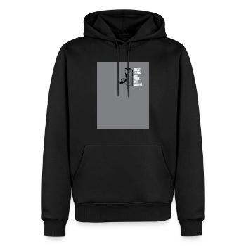 Great things are built. Not bought - Männer Premium Bio Hoodie - Schwarz - Vorne - Nico (187cm)
