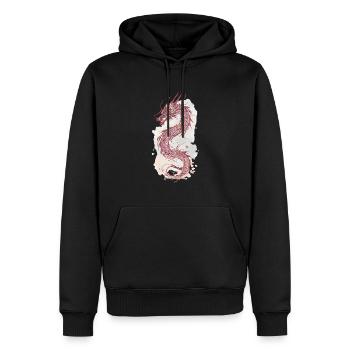 Dragon Dragon Chine Mythologie Cadeau - Sweat à capuche Premium bio Homme - noir - Devant - Nico (187cm)