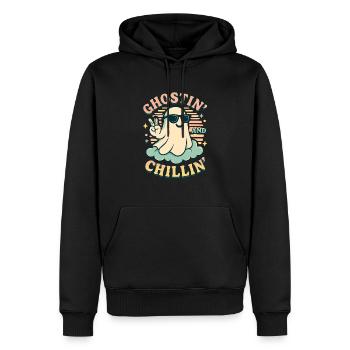 Cadeau de costume de fantôme d’Halloween - Sweat à capuche Premium bio Homme - noir - Devant - Nico (187cm)