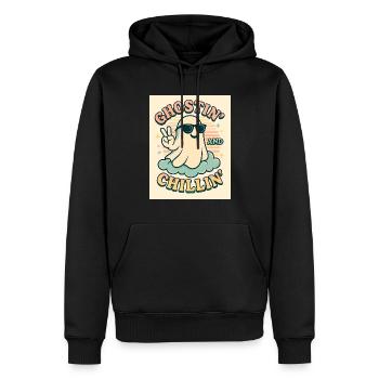 Cadeau de costume de fantôme d’Halloween - Sweat à capuche Premium bio Homme - noir - Devant - Nico (187cm)