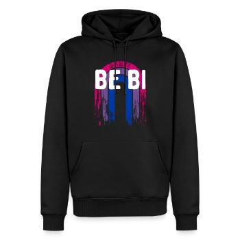 Be Bi Bisexual LGBTQ Bi Pride LGBT Dictons Pride - Sweat à capuche Premium bio Homme - noir - Devant - Nico (187cm)