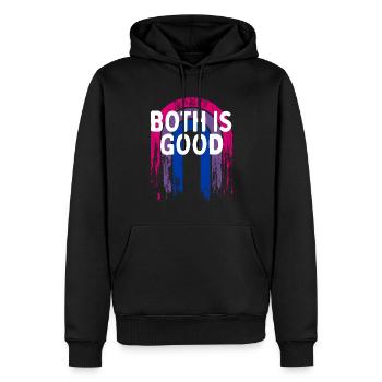 Les deux sont bons bisexuels LGBTQ Bi Pride Positivité - Sweat à capuche Premium bio Homme - noir - Devant - Nico (187cm)