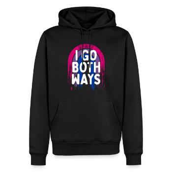 Je vais dans les deux sens Bisexuel LGBTQ Bi Pride Pun Asexuel - Sweat à capuche Premium bio Homme - noir - Devant - Nico (187cm)