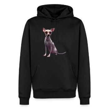 Chien de carillon éolien italien - Sweat à capuche Premium bio Homme - noir - Devant - Nico (187cm)
