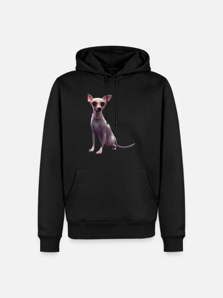 Italian wind chime dog - Men’s Premium Organic Hoodie - black
