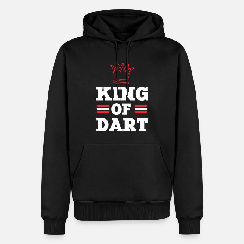 Fléchettes King - Sweat à capuche Premium bio Homme - noir