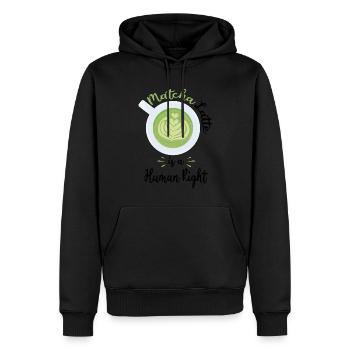 Kaffee Liebhaber | Cafe Latte Barista Geschenkidee - Männer Premium Bio Hoodie - Schwarz - Vorne - Nico (187cm)