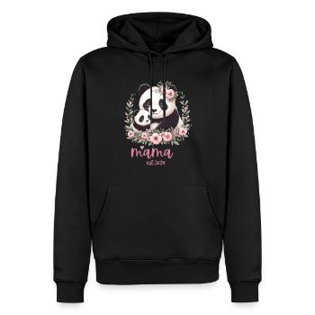 Mama est 2024 I Panda Bear Mum I First Time Mom - Männer Premium Bio Hoodie - Schwarz - Vorne - Nico (187cm)