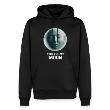 You Are My Moon für einen Mond Fan - Männer Premium Bio Hoodie - Schwarz - Vorne - Nico (187cm)