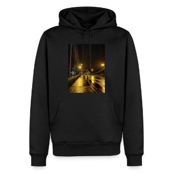 Night Light - Men’s Premium Organic Hoodie - black - Front - Nico (187cm)