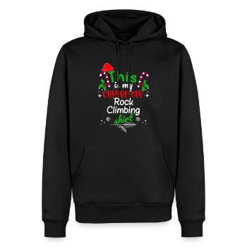 C’est ma chemise d’escalade de Noël - Sweat à capuche Premium bio Homme - noir - Devant - Nico (187cm)