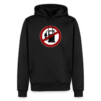 No more gasoline - Sweat à capuche Premium bio Homme - noir - Devant - Nico (187cm)