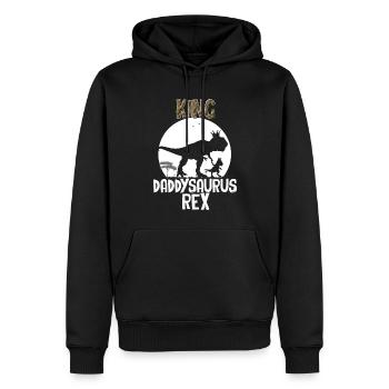 King Daddysaurus Rex - Men’s Premium Organic Hoodie - black - Front - Nico (187cm)
