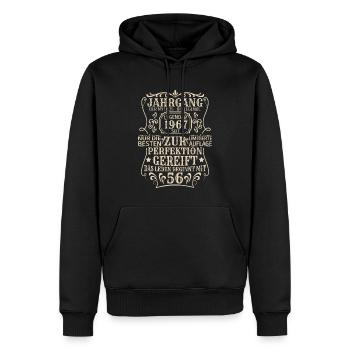Geburtstagsgeschenk Geboren 1967 65 Jahre - Männer Premium Bio Hoodie - Schwarz - Vorne - Nico (187cm)
