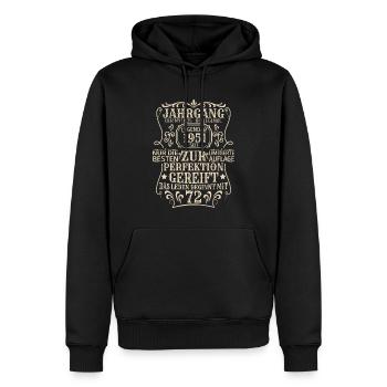 Geburtstagsgeschenk Geboren 1951 72 Jahre - Männer Premium Bio Hoodie - Schwarz - Vorne - Nico (187cm)