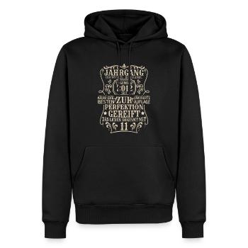Geburtstagsgeschenk Geboren 2012 11 Jahre - Männer Premium Bio Hoodie - Schwarz - Vorne - Nico (187cm)