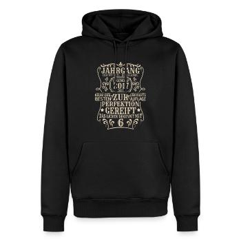 Geburtstagsgeschenk Geboren 2017 6 Jahre - Männer Premium Bio Hoodie - Schwarz - Vorne - Nico (187cm)