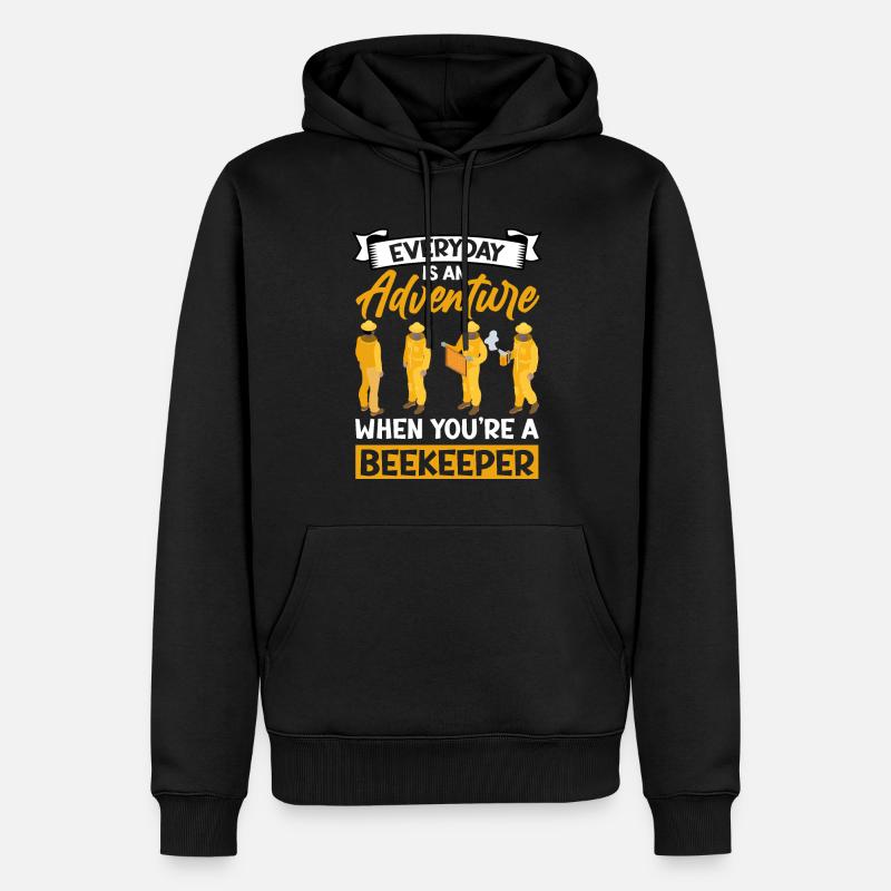 Imker Spruch - Männer Premium Bio Hoodie - Schwarz
