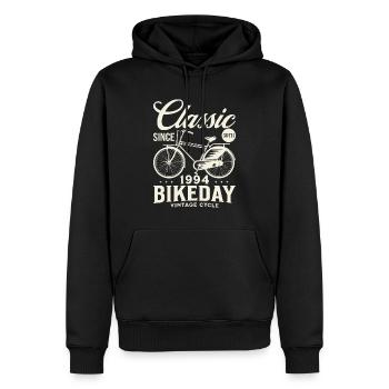 Fahrrad Jahr 1994 Radfahrer 30 Jahre Jubiläum - Männer Premium Bio Hoodie - Schwarz - Vorne - Nico (187cm)