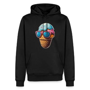 Popsicles avec lunettes de soleil - Style d’été cool - Sweat à capuche Premium bio Homme - noir - Devant - Nico (187cm)