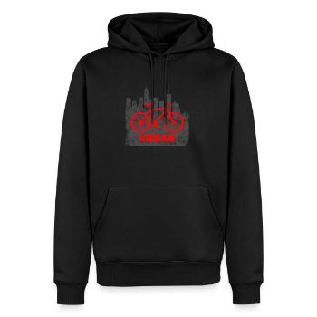 Fahrrad fahren - Männer Premium Bio Hoodie - Schwarz - Vorne - Nico (187cm)