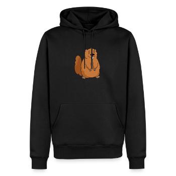 Ein süßes Murmeltier als Geschenkidee - Männer Premium Bio Hoodie - Schwarz - Vorne - Nico (187cm)