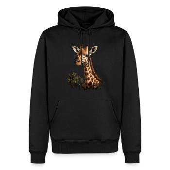 Giraffe Africa - Men’s Premium Organic Hoodie - black - Front - Nico (187cm)