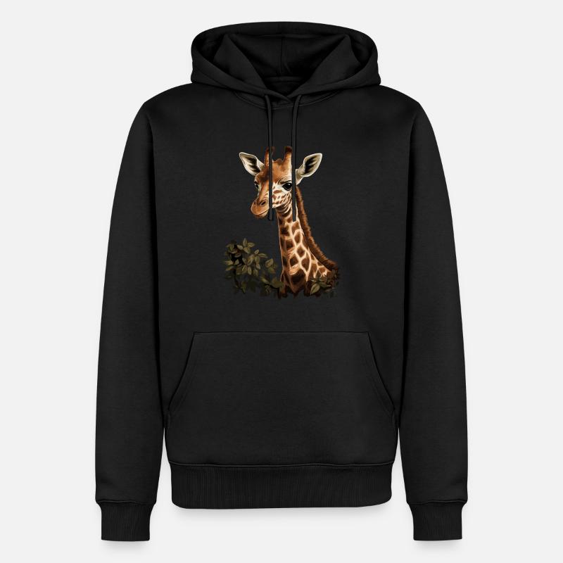 Giraffe Afrika - Männer Premium Bio Hoodie - Schwarz