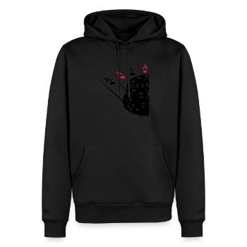 aces_2clr - Sweat à capuche Premium bio Homme - noir - Devant - Nico (187cm)