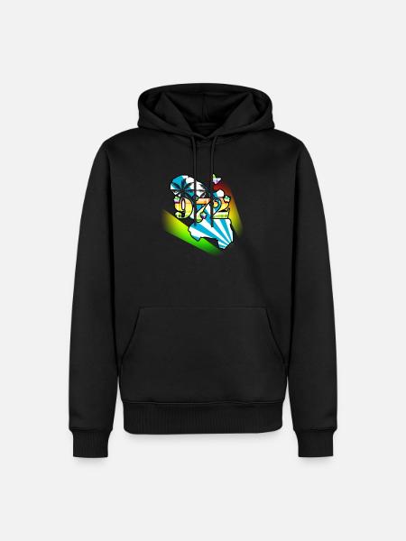madina, martinique, 972 - Sweat à capuche Premium bio Homme - noir