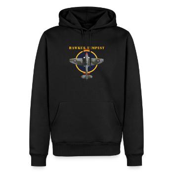 Hawker Tempest - Sweat à capuche Premium bio Homme - noir - Devant - Nico (187cm)