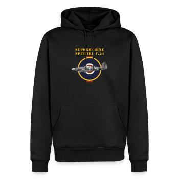 Spitfire F24 - Sweat à capuche Premium bio Homme - noir - Devant - Nico (187cm)