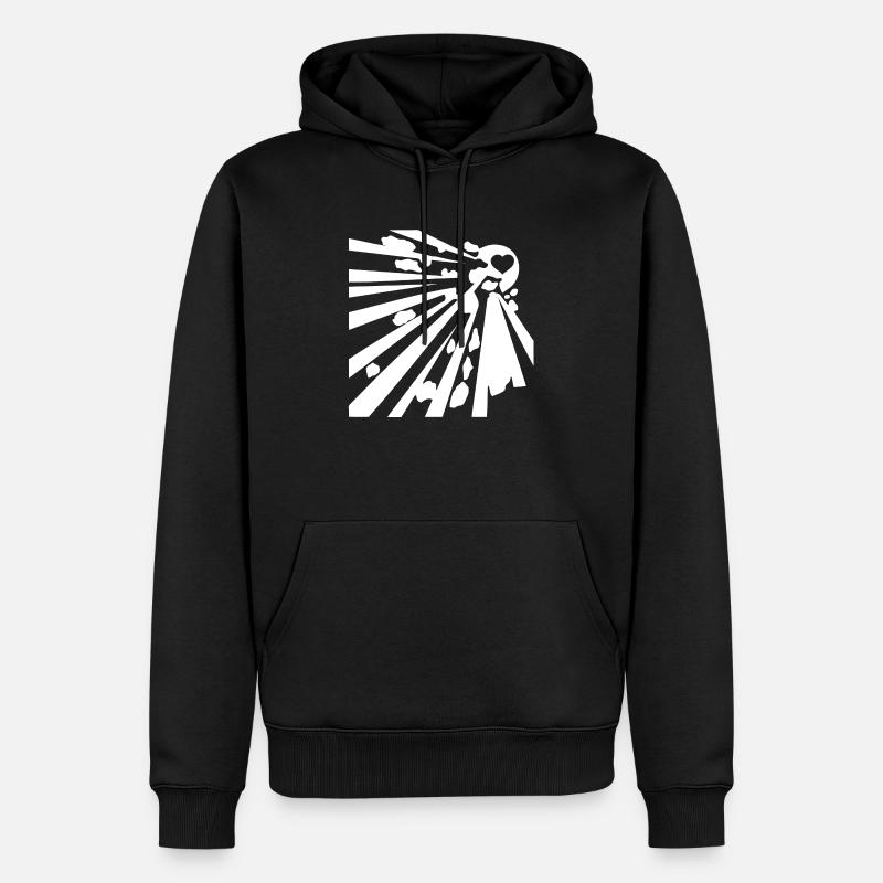 explosive wite - Männer Premium Bio Hoodie - Schwarz