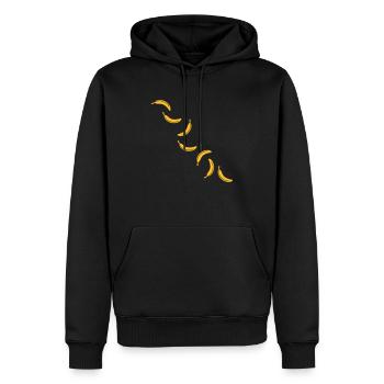 Banana Design - Sweat à capuche Premium bio Homme - noir - Devant - Nico (187cm)