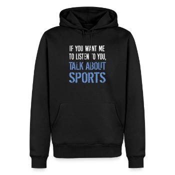 Sport - Sweat à capuche Premium bio Homme - noir - Devant - Nico (187cm)