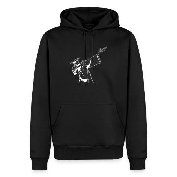 Grad DAB - Männer Premium Bio Hoodie - Schwarz - Vorne - Nico (187cm)