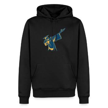 Grad DAB - Männer Premium Bio Hoodie - Schwarz - Vorne - Nico (187cm)