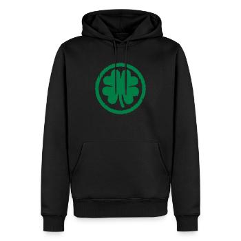 Shamrock - Männer Premium Bio Hoodie - Schwarz - Vorne - Nico (187cm)