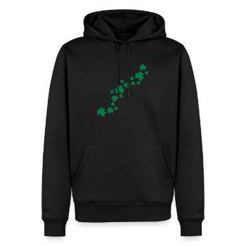 Shamrocks - Männer Premium Bio Hoodie - Schwarz - Vorne - Nico (187cm)