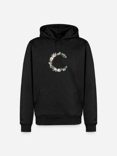 roses_wreath_33 - Männer Premium Bio Hoodie - Schwarz