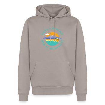 Pays catalan - Sweat à capuche Premium bio Homme - taupe - Devant - Nico (187cm)