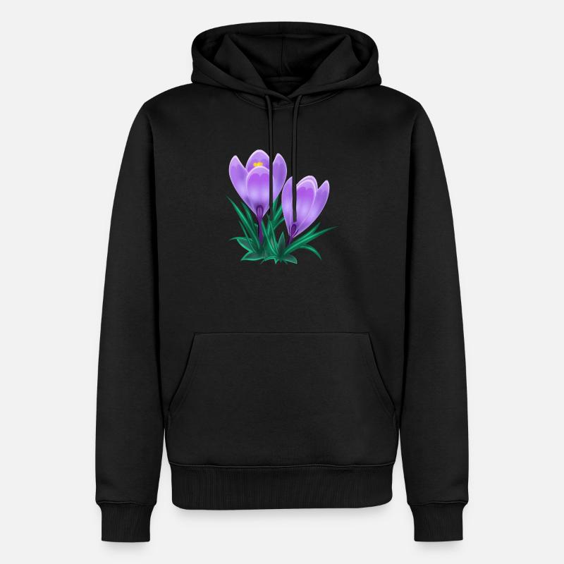 crocus - Sweat à capuche Premium bio Homme - noir