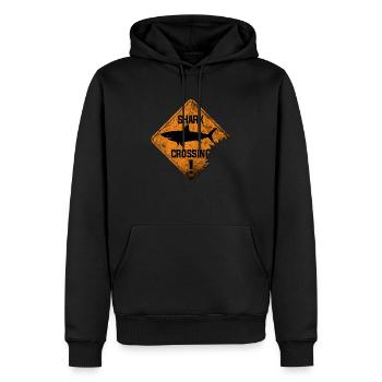 TRAVERSEMENT DE REQUINS - Sweat à capuche Premium bio Homme - noir - Devant - Nico (187cm)