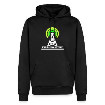 Ich Bin Radio Aktiv Lustige Ham Radio Kostüm - Männer Premium Bio Hoodie - Schwarz - Vorne - Nico (187cm)