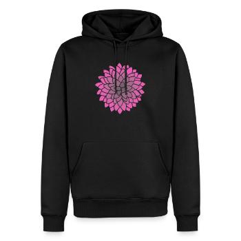 MUMS Flower Pink Blumen - Männer Premium Bio Hoodie - Schwarz - Vorne - Nico (187cm)