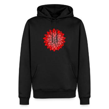 MUMS Flower Red Flowers - Men’s Premium Organic Hoodie - black - Front - Nico (187cm)