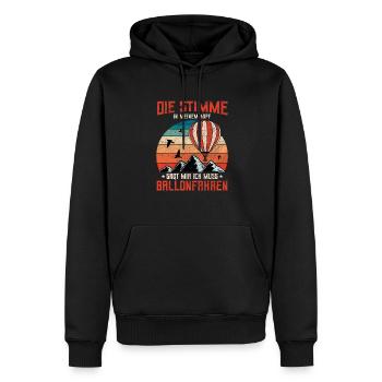 Ballonfahrt Ballonfahrer Ballonflug Ballonfahren - Männer Premium Bio Hoodie - Schwarz - Vorne - Nico (187cm)