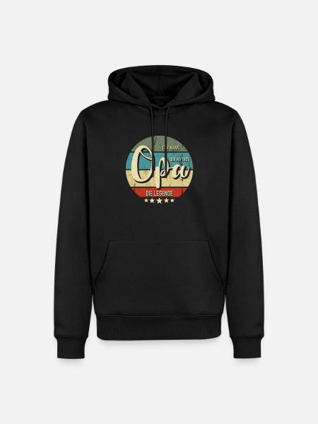 Opa - Männer Premium Bio Hoodie - Schwarz