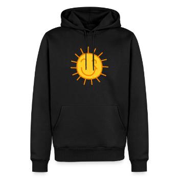 Sonnenschein Comic - Männer Premium Bio Hoodie - Schwarz - Vorne - Nico (187cm)